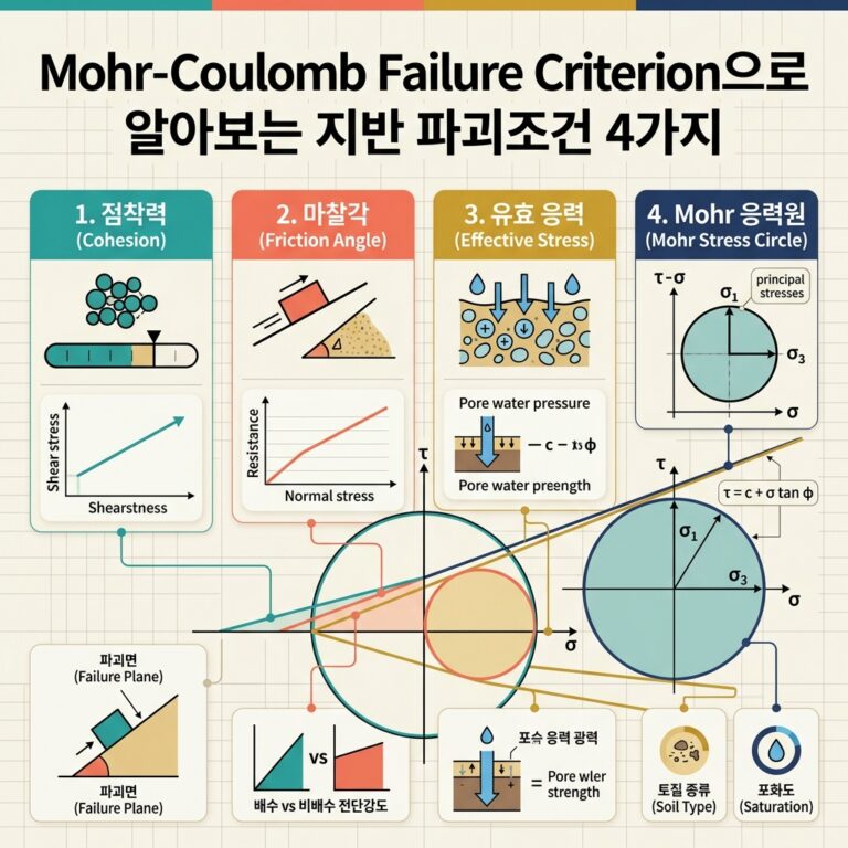 ai thumbnail infographic Mohr Coulomb Failure Criterion으로 알아보는 지반 파괴조건 4가지 1789991350