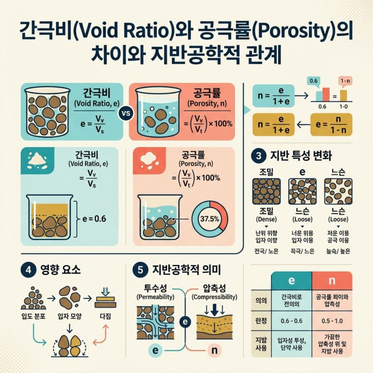 ai thumbnail infographic 간극비Void Ratio와 공극률Porosity의 차이와 지반공학적 관계 1790649124