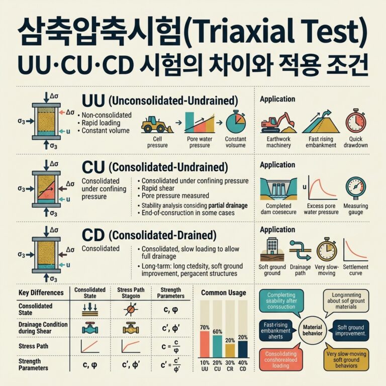 ai thumbnail infographic 삼축압축시험Triaxial Test UU·CU·CD 시험의 차이와 적용 조건 1790649442