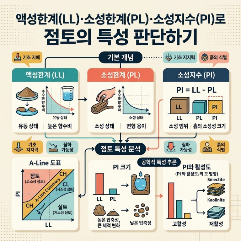 ai thumbnail infographic 액성한계LL·소성한계PL·소성지수PI로 점토의 특성 판단하기 1790648926