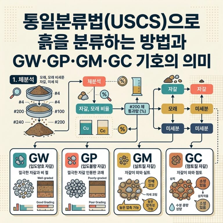 ai thumbnail infographic 통일분류법USCS으로 흙을 분류하는 방법과 GW·GP·GM·GC 기호의 의미 1790648731