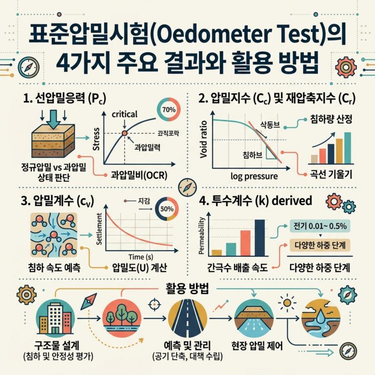 ai thumbnail infographic 표준압밀시험Oedometer Test의 4가지 주요 결과와 활용 방법 1789991155