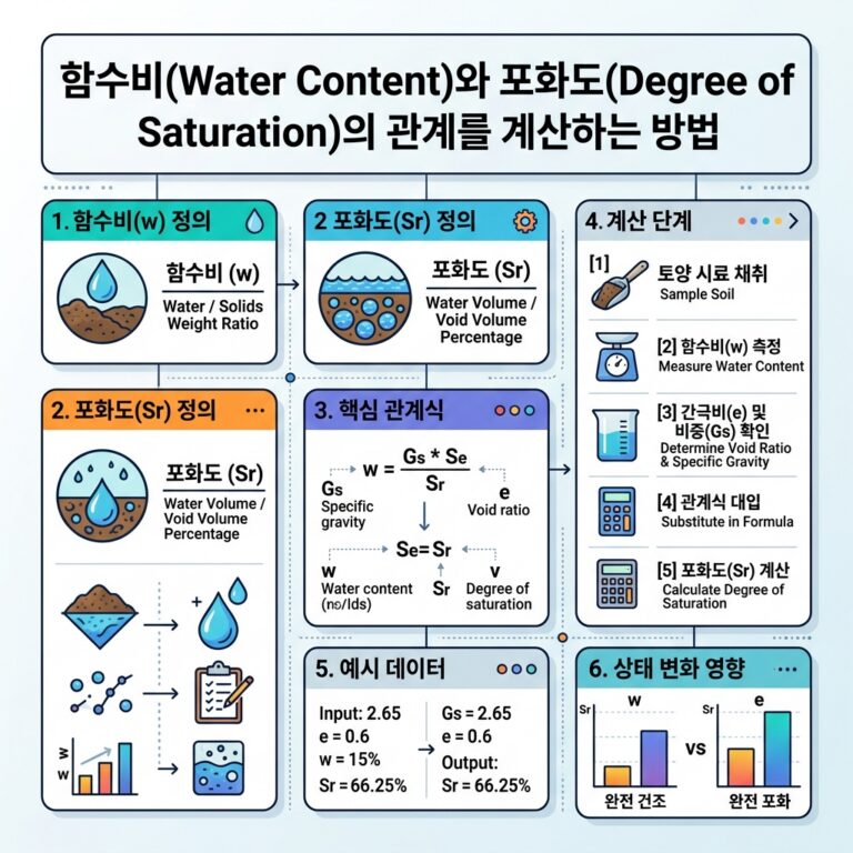 ai thumbnail infographic 함수비Water Content와 포화도Degree of Saturation의 관계를 계산하는 방법 1790649186