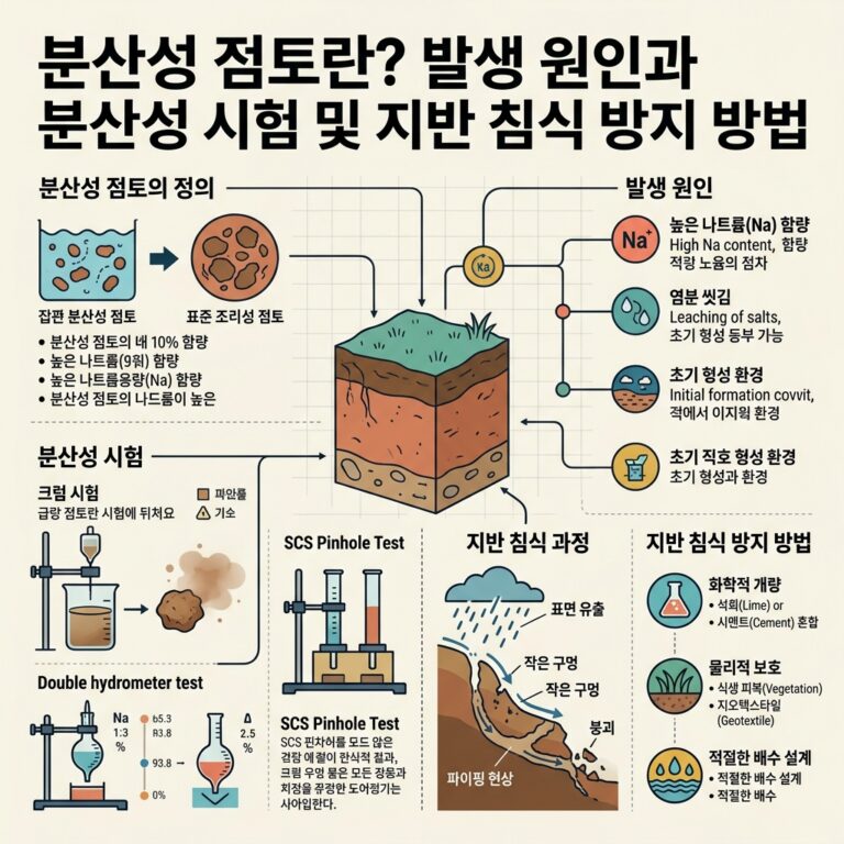 ai thumbnail infographic 분산성 점토란 발생 원인과 분산성 시험 및 지반 침식 방지 방법 1792626454