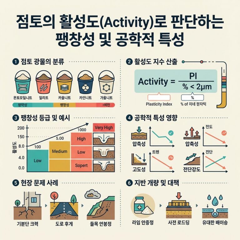 ai thumbnail infographic 점토의 활성도Activity로 판단하는 팽창성 및 공학적 특성 1791544184