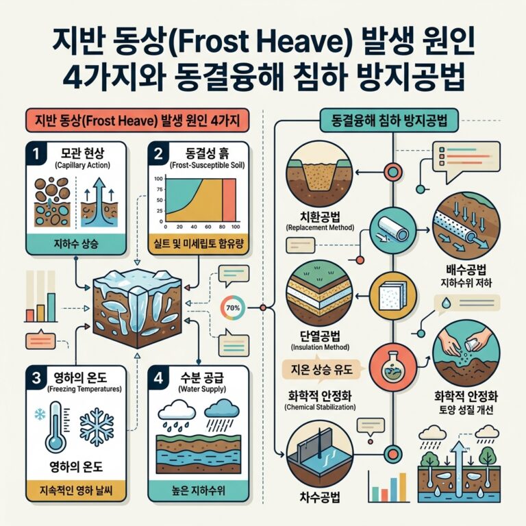 ai thumbnail infographic 지반 동상Frost Heave 발생 원인 4가지와 동결융해 침하 방지공법 1791709336