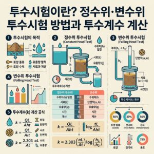 ai thumbnail infographic 투수시험이란 정수위·변수위 투수시험 방법과 투수계수 계산 1792630678
